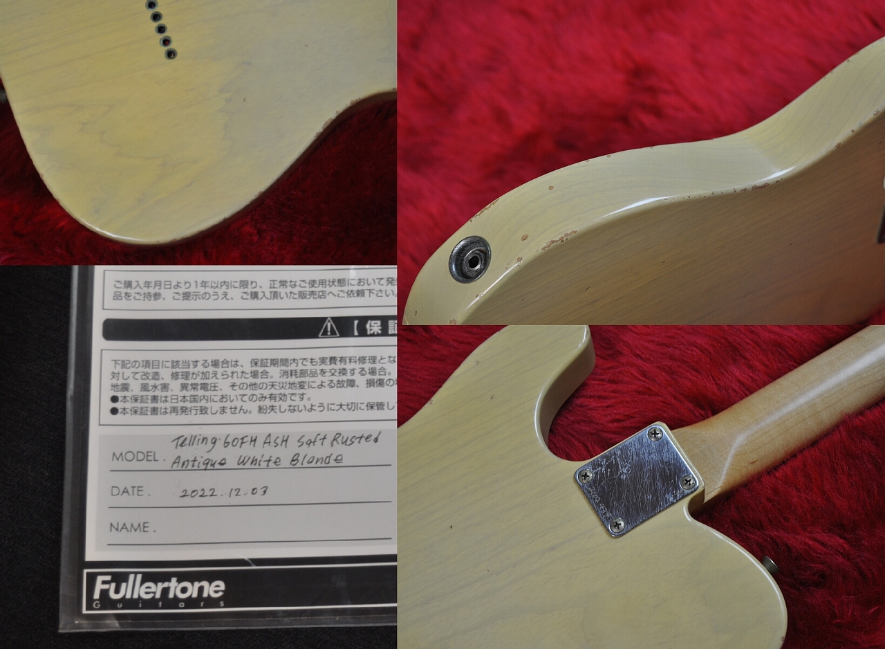 Fullertone Guitars Tellings 60 FH ASH SOFT RUSTED ANTIQUE WHITE
