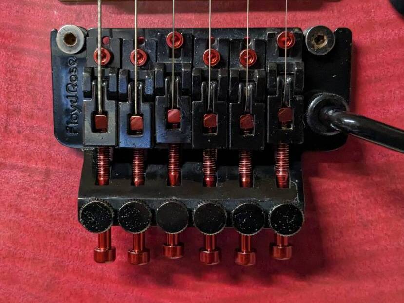 Floyd Rose Stainless Steel Hardware Upgrade Kits - Red フロイド