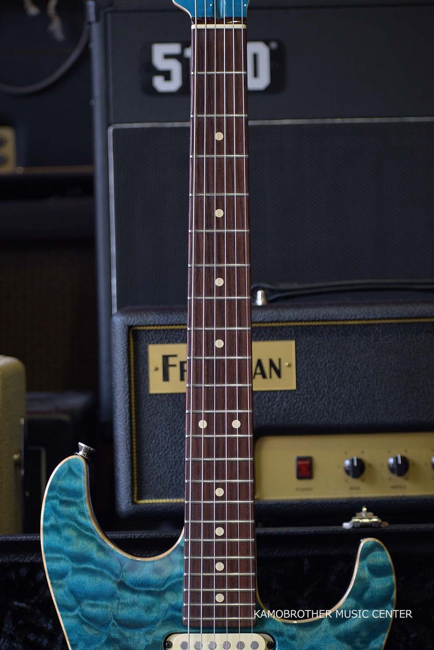 TOM ANDERSON Short Drop Top Deep Bora Bora Blue with Binding