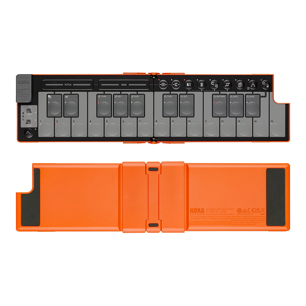 KORG nanoKEY Fold LO (Lava Orange)【即納可能】