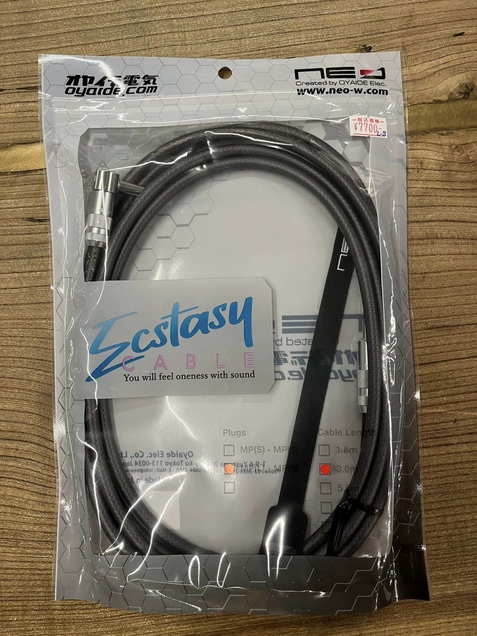 OYAIDE Ecstasy Cable 3m L-S（新品）【楽器検索デジマート】