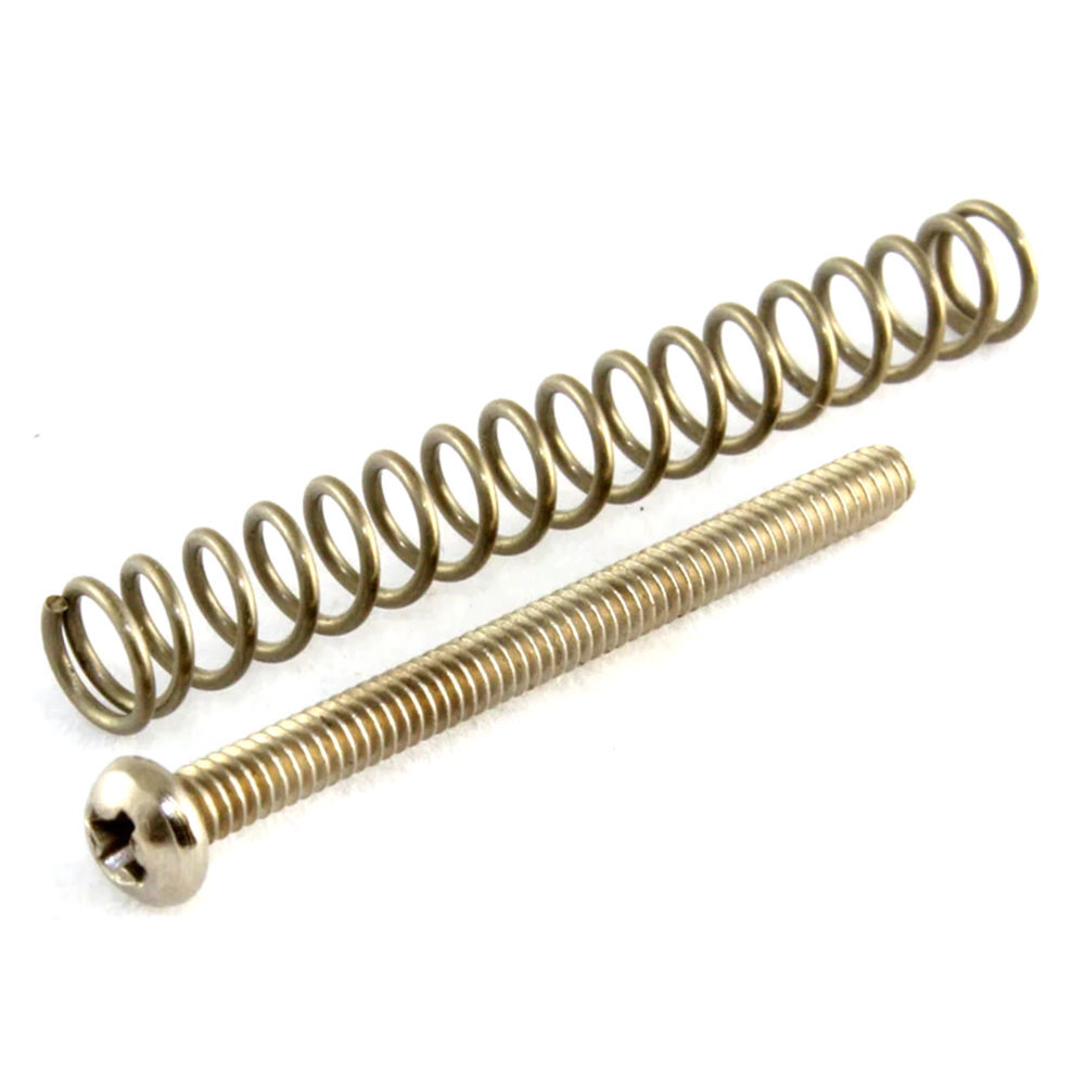 ALLPARTS GS-0011-010 Pack Of 8 Chrome Bass Pickup Screws ハムバッキングピックアップ用高さ調整ビス