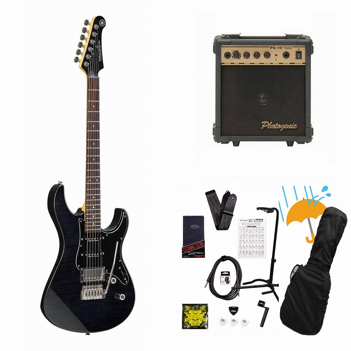 YAMAHA Pacifica 612 VII FM Translucent Black (PAC612 VIIFM TBL) PG 