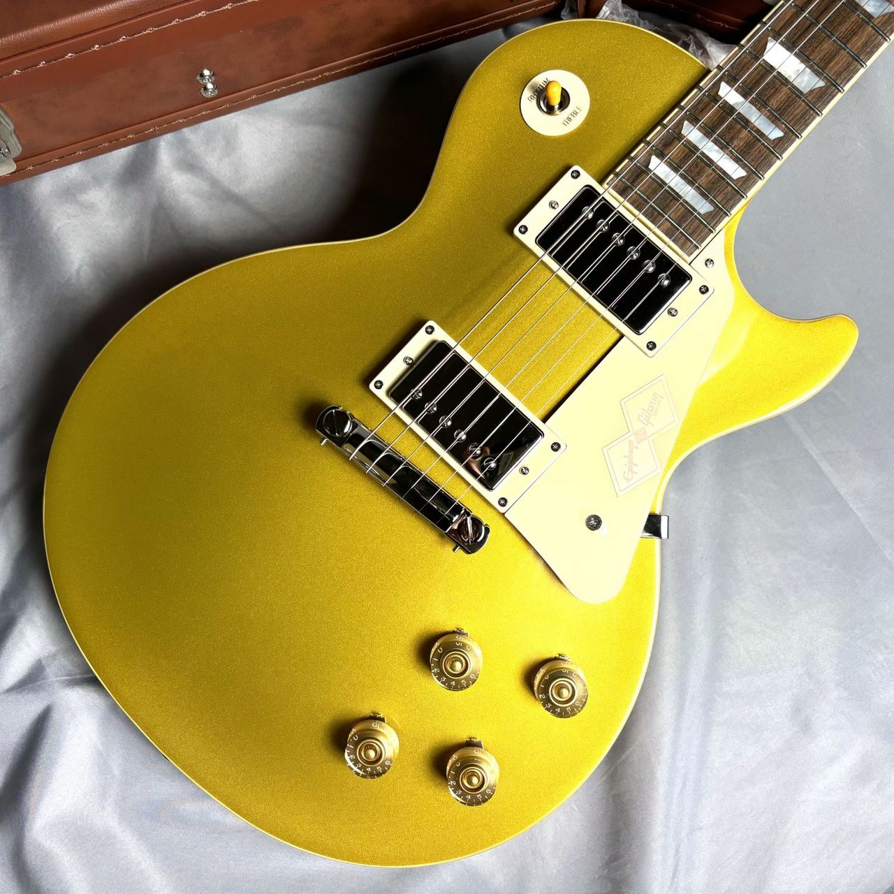 虎杢 調整済み 美品 Epiphone Les Paul エレキギター Epiphone Tak Matsumoto 1955 Les Paul Standard Antique Gold