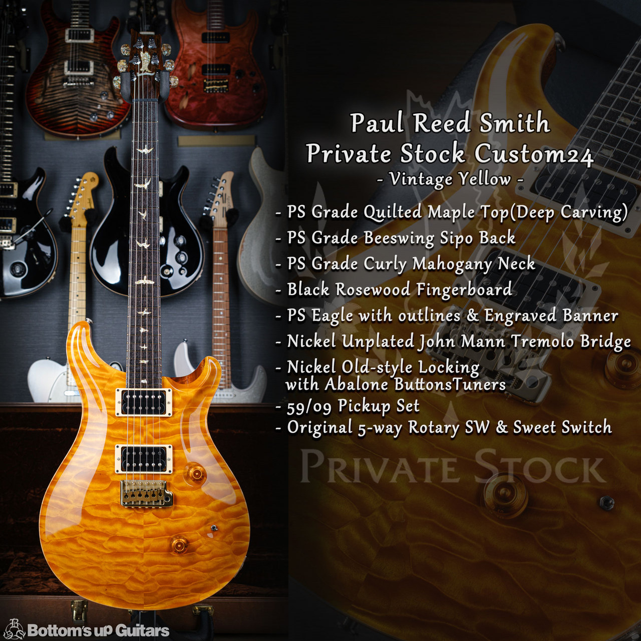 Paul Reed Smith(PRS) Private Stock #24XX Custom 24 Quilt top