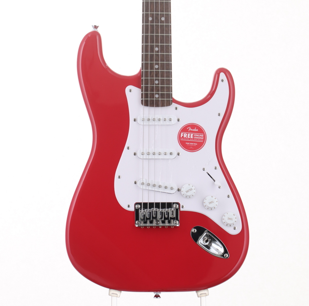 FRISCO 赤ストラト Squier by Fender Sonic Stratocaster HT Laurel Fingerboard White