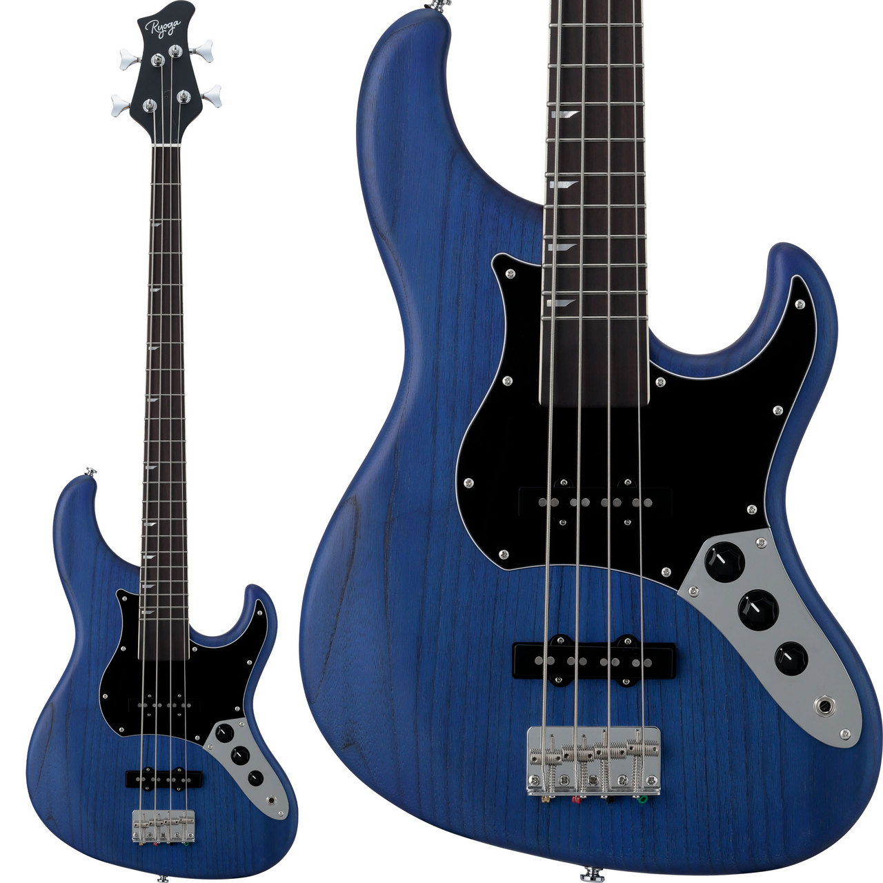 RYOGA VAL-BASS/Fit オープンポアブルー エレキベース 軽量 オープン