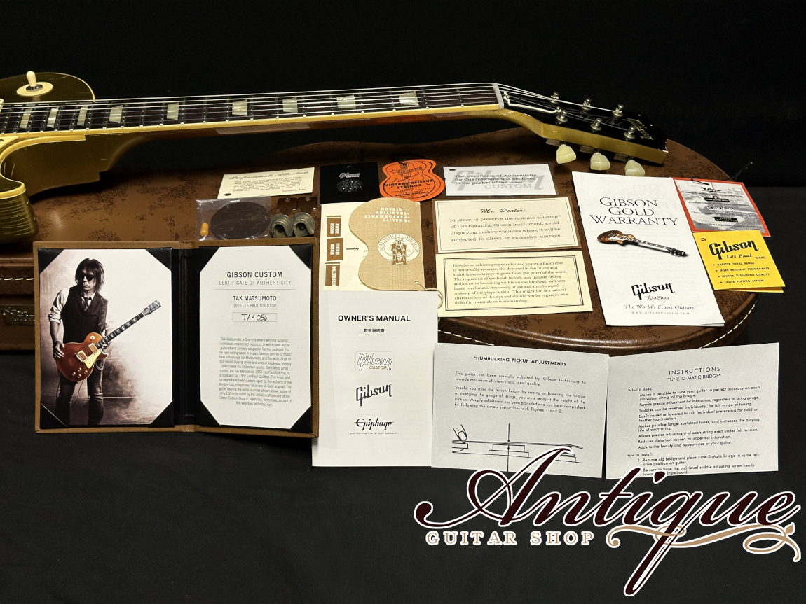 Gibson Custom Shop TAK Matsumoto 1955 Les Paul 2022 Gold Top Ultra