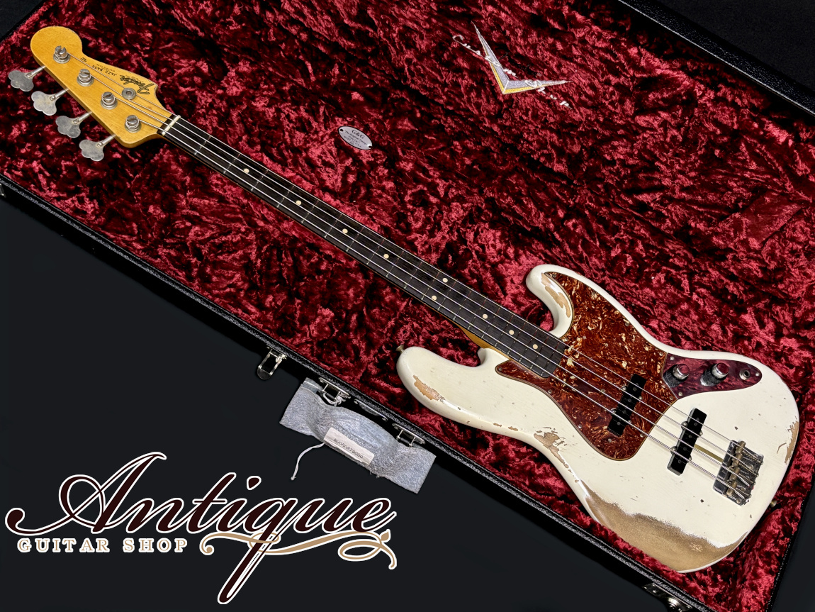Fender Custom Shop 1960 Jazz Bass 2020 Olympic White Heavy Relic