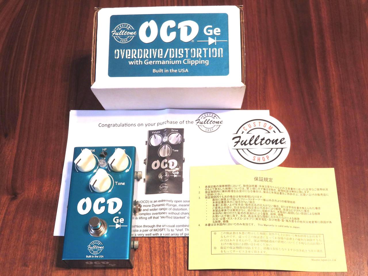 Fulltone OCD-Ge / フルトーン【ゲルマニウムダイオード使用 / 希少
