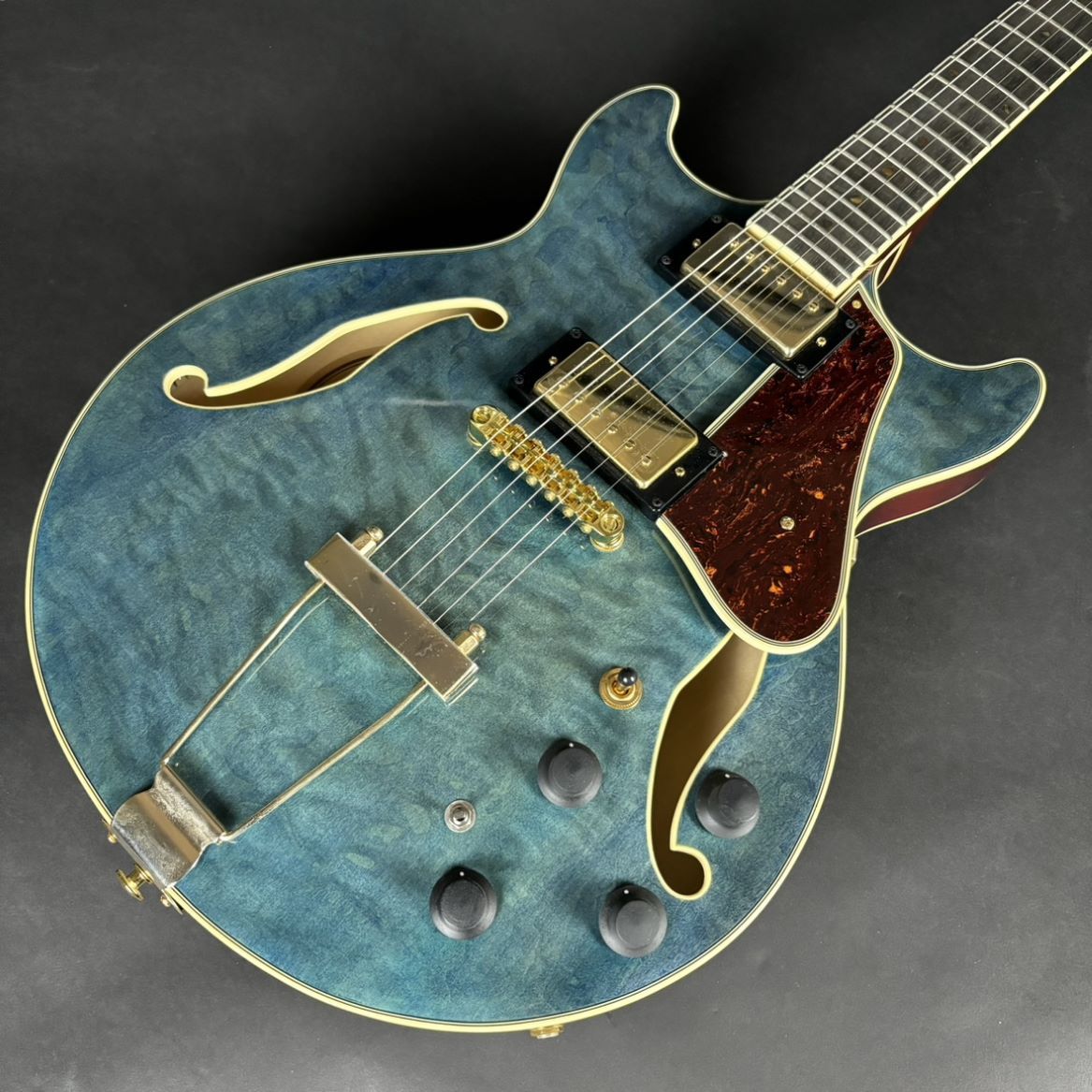 Ibanez AMH90QM TBL フルアコギター（新品/送料無料）【楽器検索