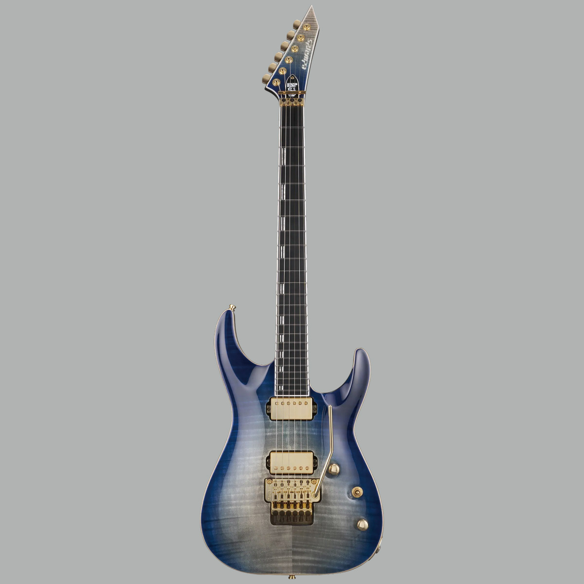 EDWARDS E-HORIZON-CTM 50TH / Black Aqua Burst C / Blue Pearl Back