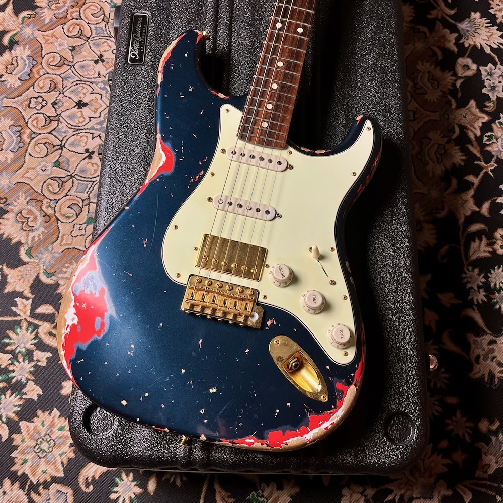 Xotic XSC-2 Master Grade Neck / Mercedes Blue over Fiesta Red