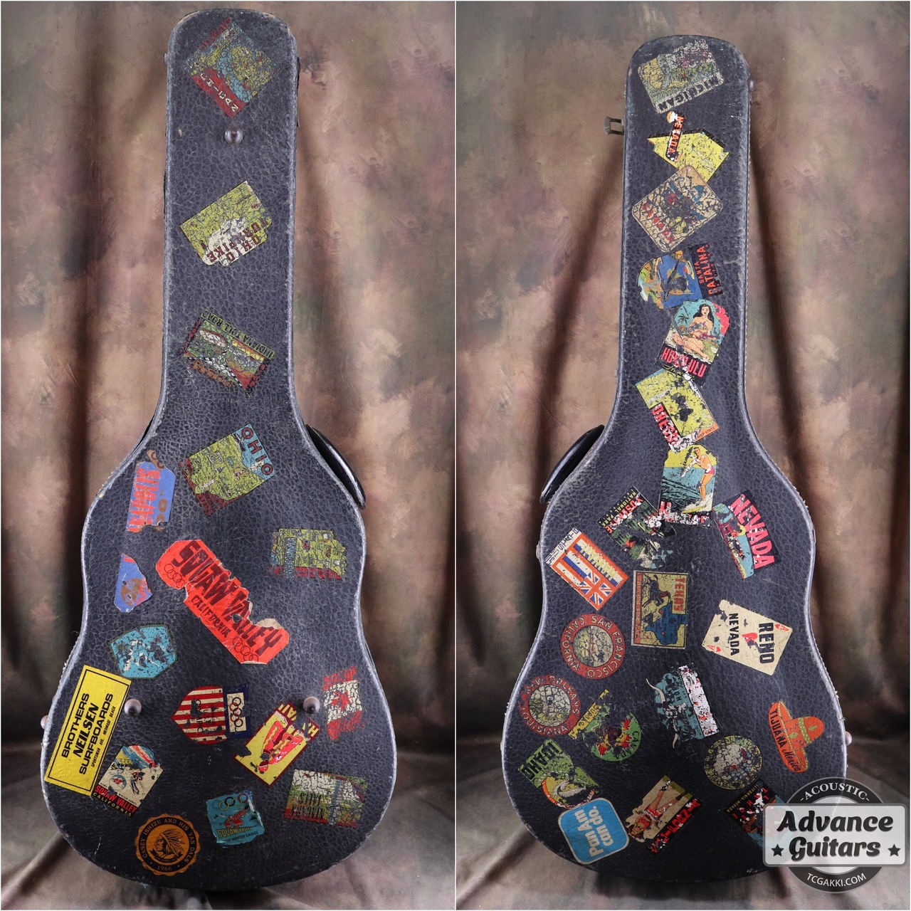 【激レア】ヴィンテージハンドクラフト ウエスタンバックルターコイズ赤サンゴ象嵌 Gibson 1960年製 Hummingbird 