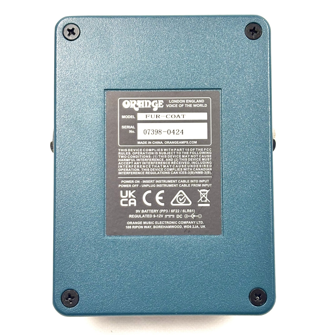 ORANGE Fur Coat【アッパーオクターブファズ】（新品特価/送料無料