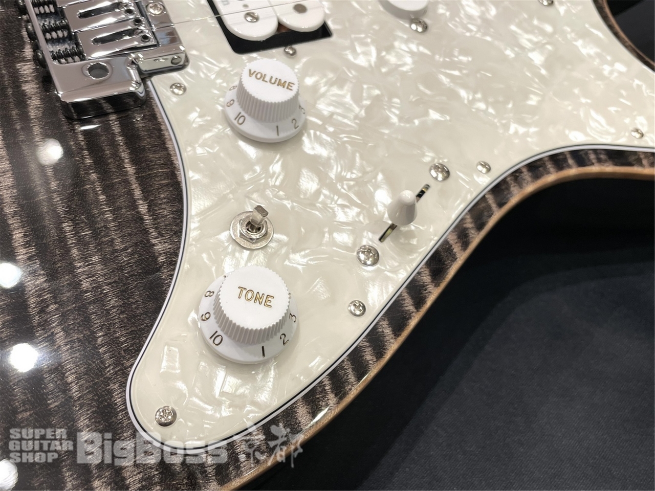 ESP SNAPPER-CTM-FM/M / See Thru Black w/White Pearl Black（新品