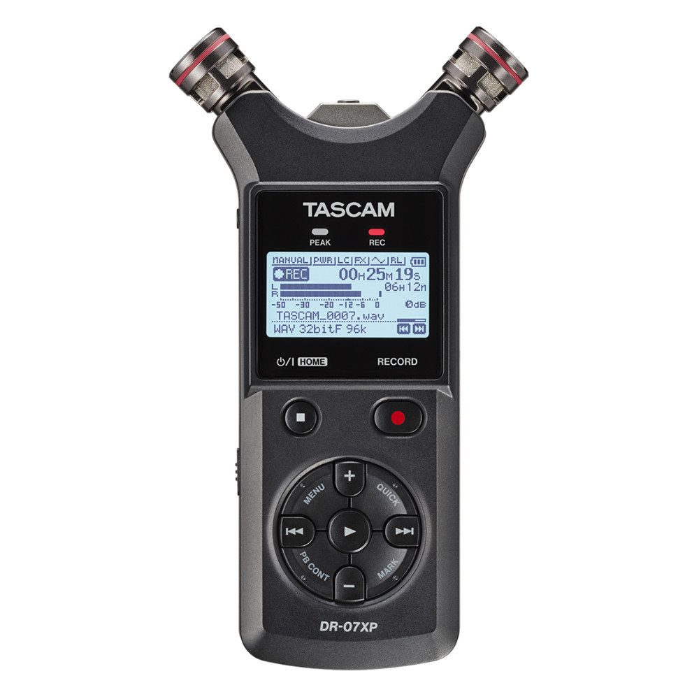 Tascam DR-07XP A-B/X-Y可動式マイク搭載 32ビットフロート録音対応