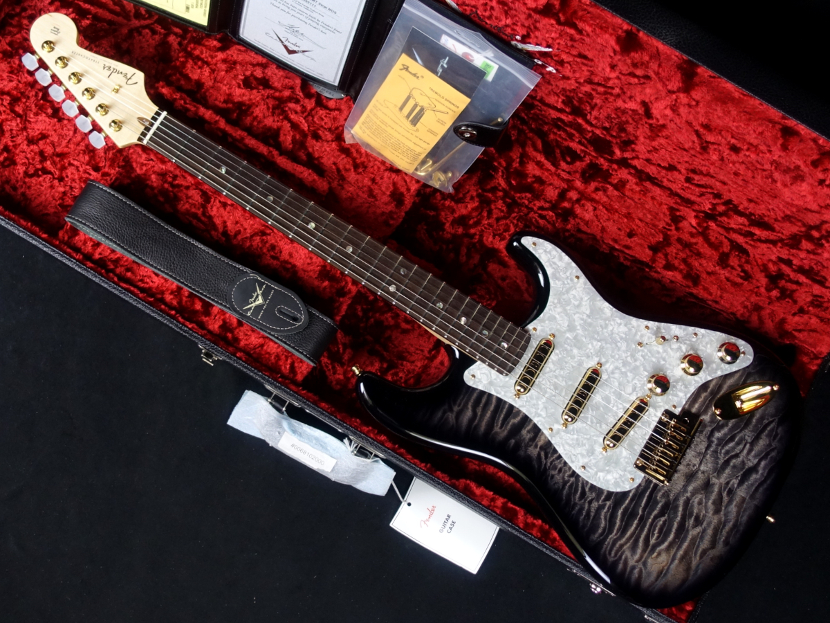 Fender Custom Shop Quilt Maple Stratocaster NOS Ebony  Transparent（新品）【楽器検索デジマート】