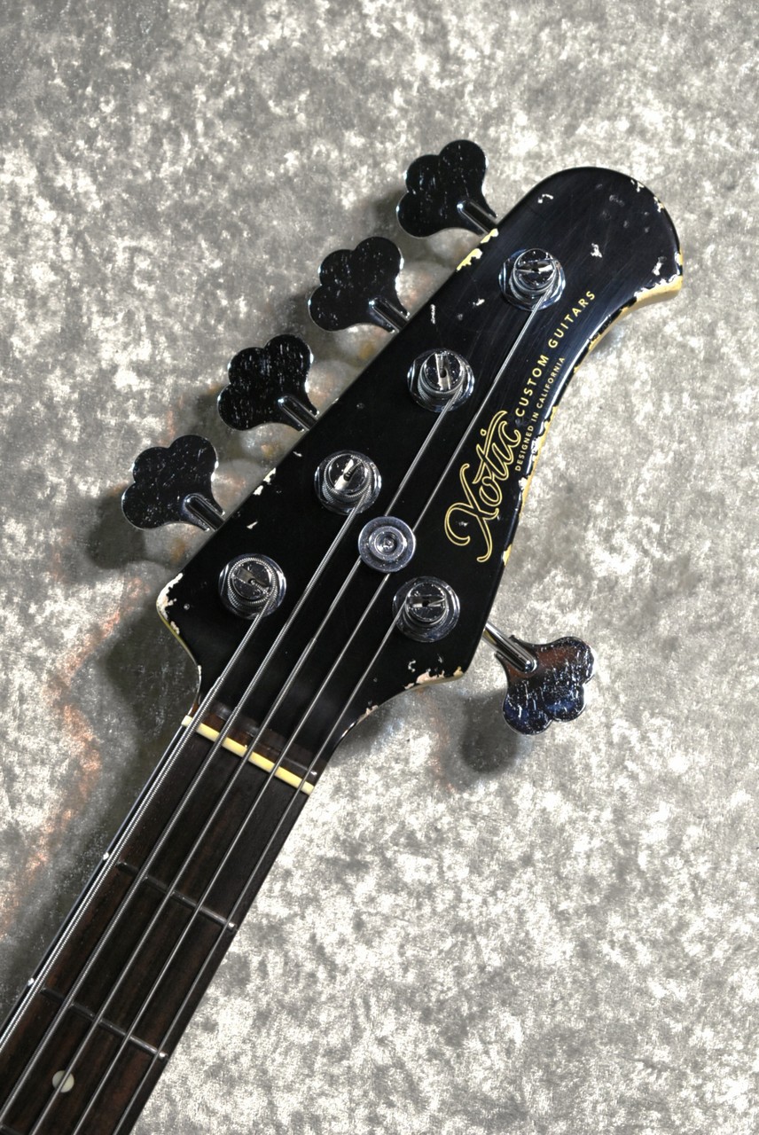 Xotic XJ-1T 5弦ベースBlack(レリックMedium Aging) Xotic XJ-1T 5st Heavy Aged-Alder Body -Black/MH Maple/Rose #J-3667