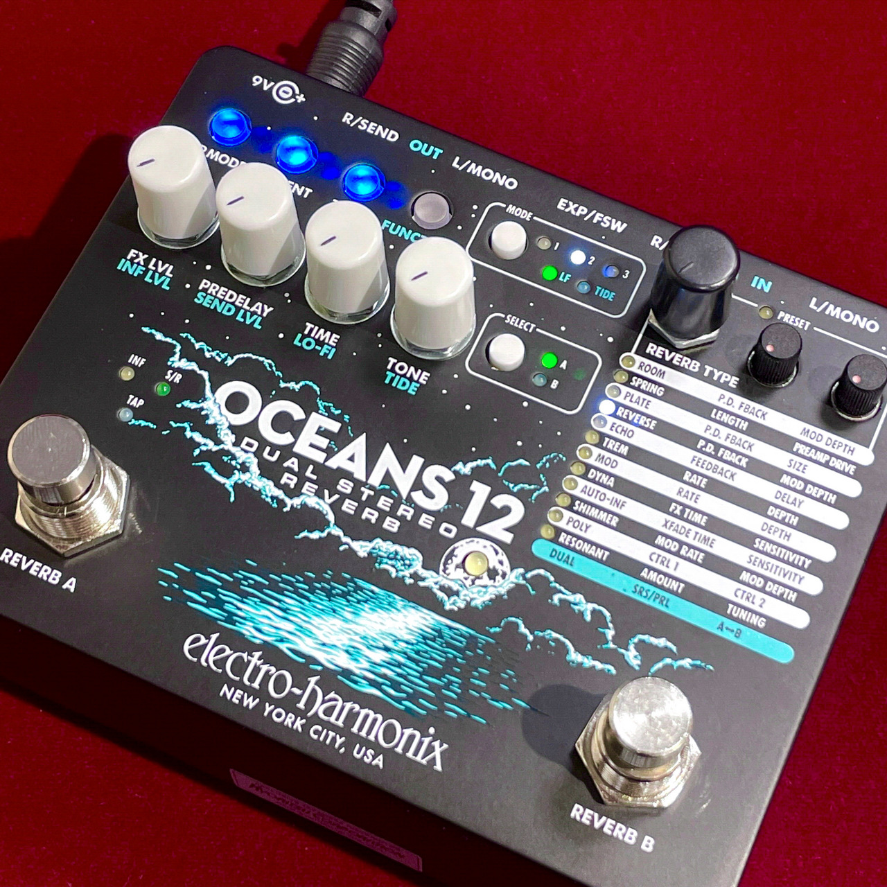 Electro-Harmonix Oceans 12 【12種デュアル・マルチリバーブ