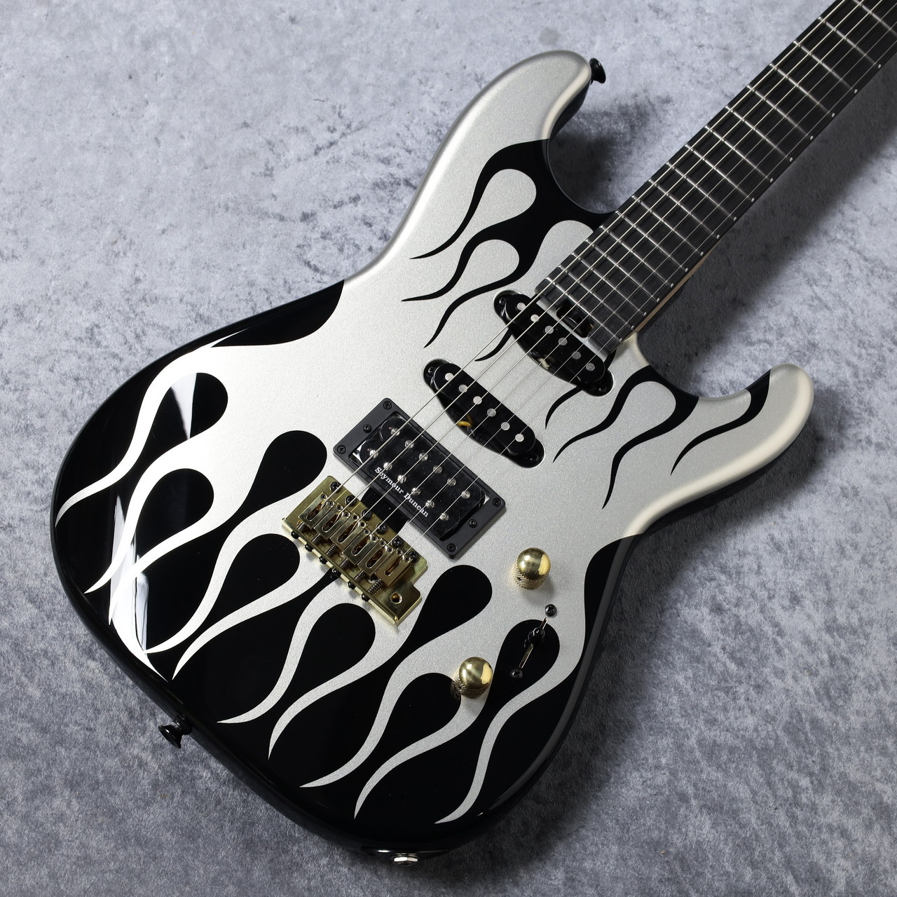 Charvel USA Custom Shop San Dimas HSS Black & Silver Hot Rod