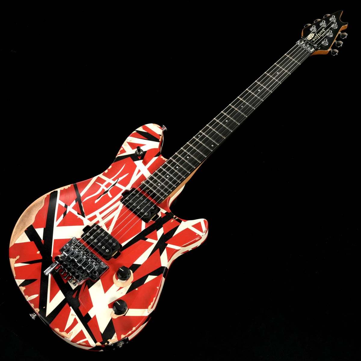 EVH Limited Edition Wolfgang Special Striped Series Ebony FB Red