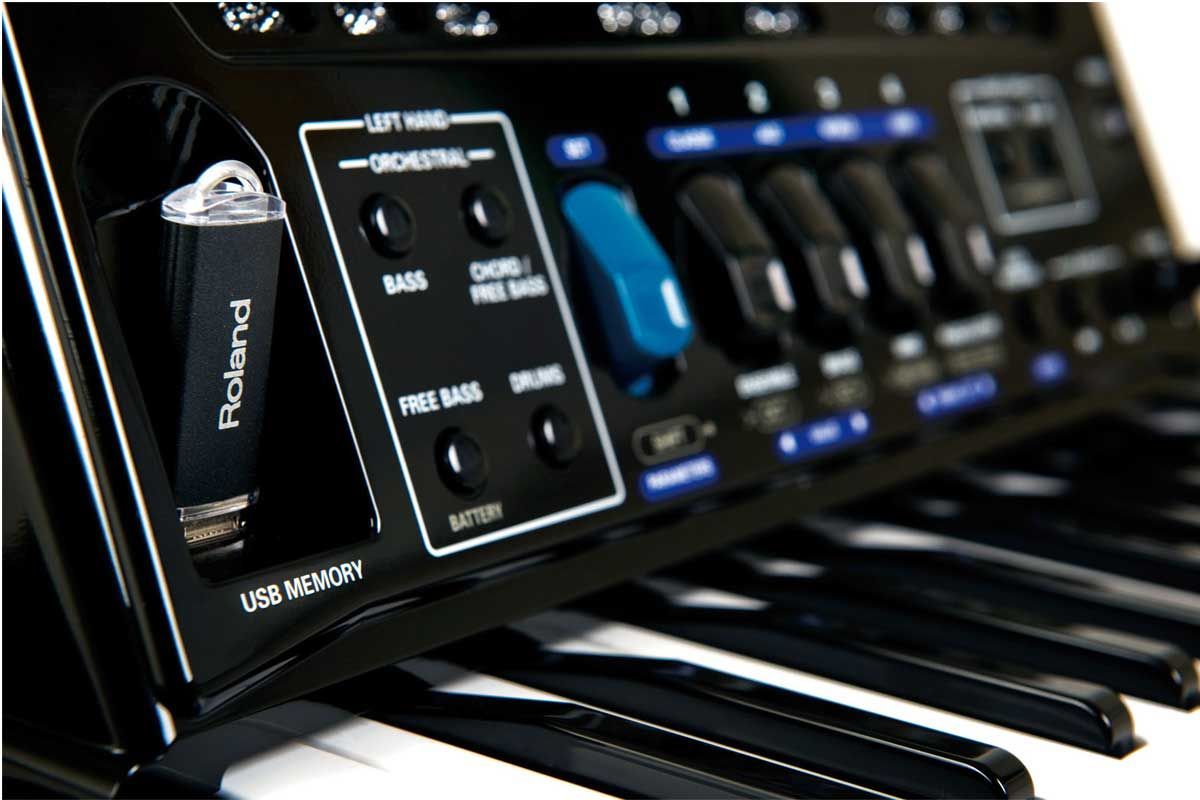 Yamaha アコーディオン 37鍵 黒 Roland V-Accordion FR-1X BK ブラック Vアコーディオン ピアノ鍵盤