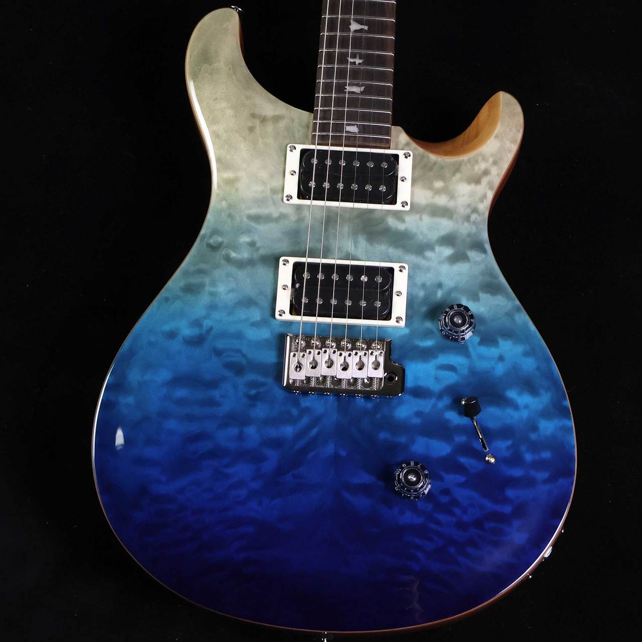 PRS エレキギター ブルー PRS SE Custom24 Blue Matteo Natural Back エレキギター ポールリード