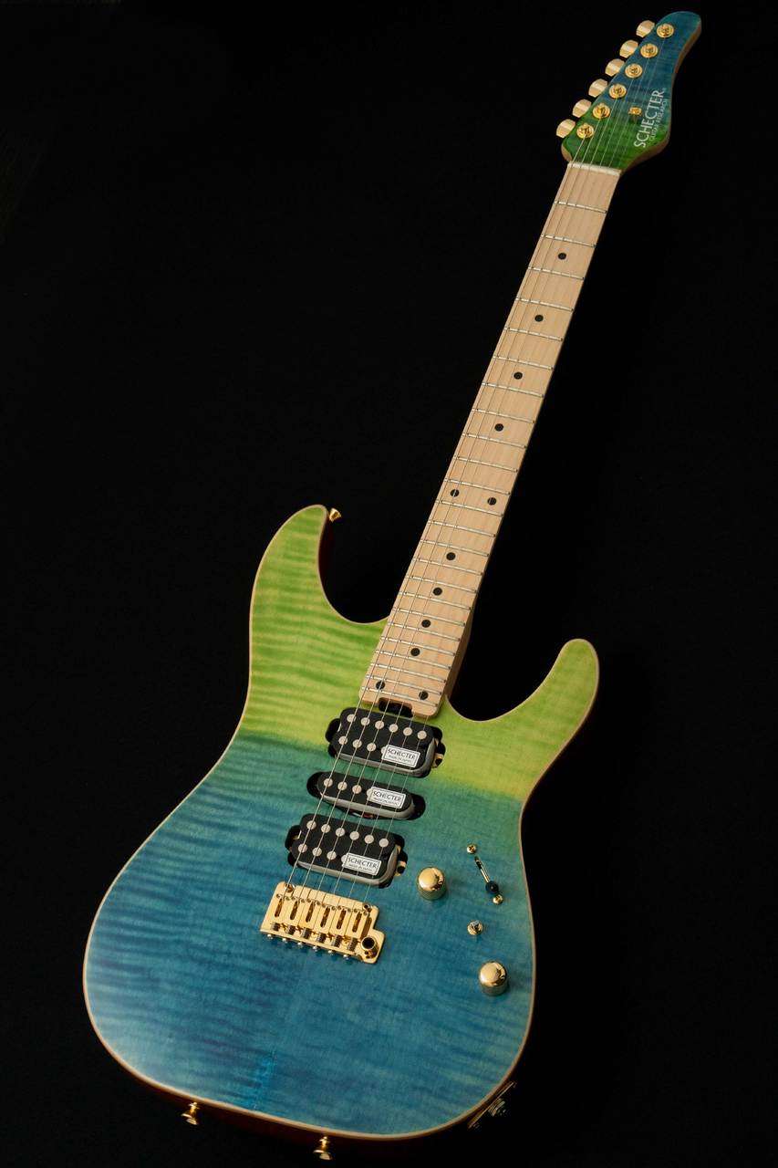 SCHECTER NV-3-24-MH-VTR-FM -Deep Blue to Light Green Fade