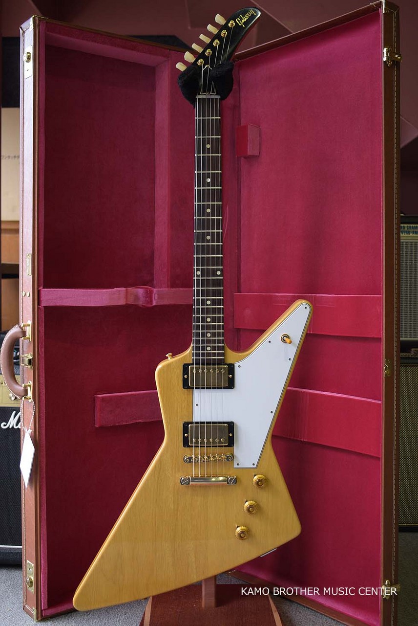 Gibson Custom Shop 1958 Korina Explorer Reissue VOS Natural -White