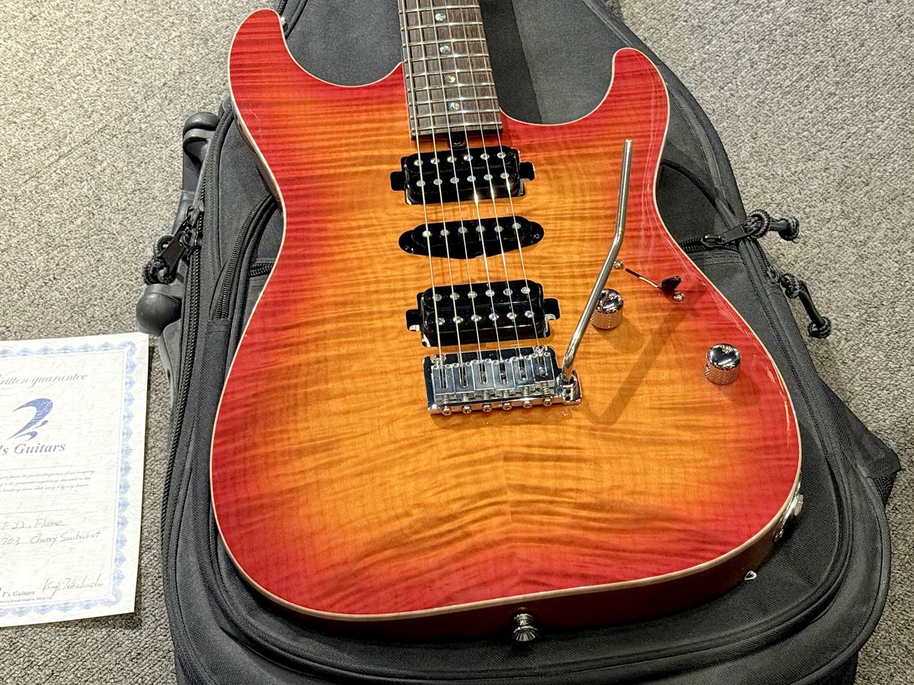 ギター T's Guitars TL-22 Flame Top DEAN ZX FLAME TOP - TRANS RED | Guitars and More