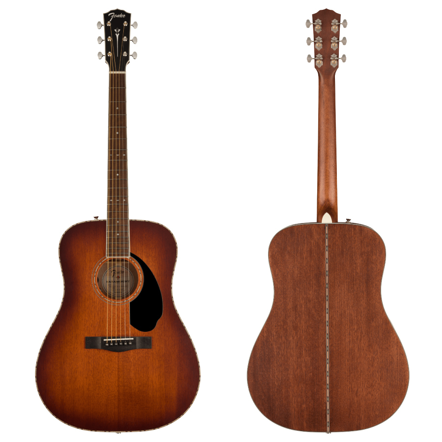 Fender Acoustics PD-220E Dreadnought All Mahogany - Aged Cognac