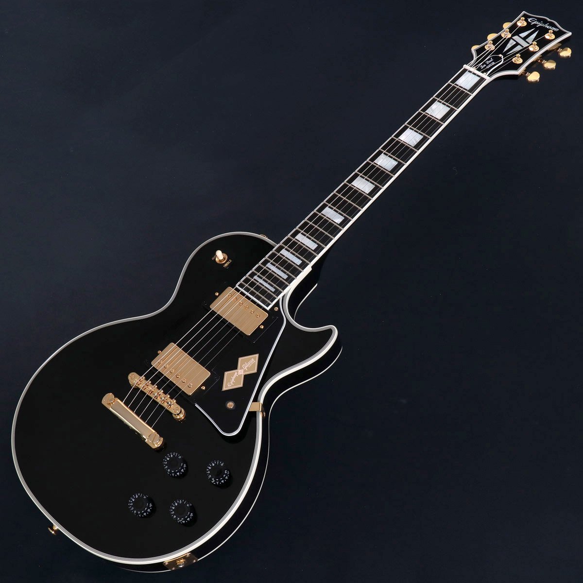 日本製 Epiphone Les Paul Custom EB Gibson Epiphone Les Paul Custom Ebony Inspired by Gibson エピフォン
