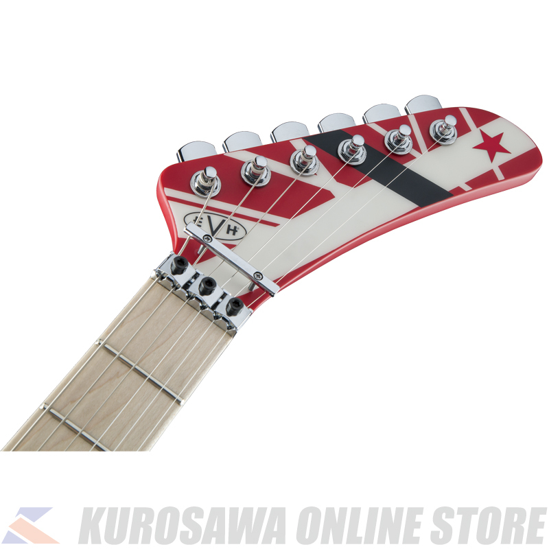 EVH Striped Series 5150 Maple Fingerboard -Red with Black and White  Stripes-（新品/送料無料）【楽器検索デジマート】