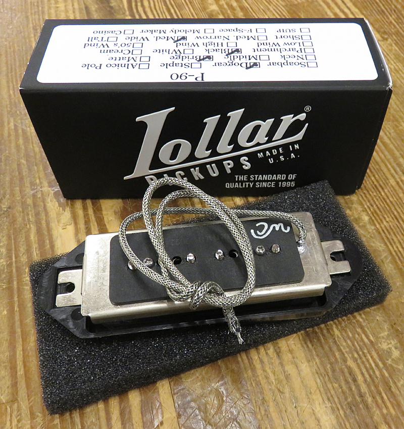 LOLLAR PICKUPS P-90 Dog Ear Bridge position Black Cover Medium