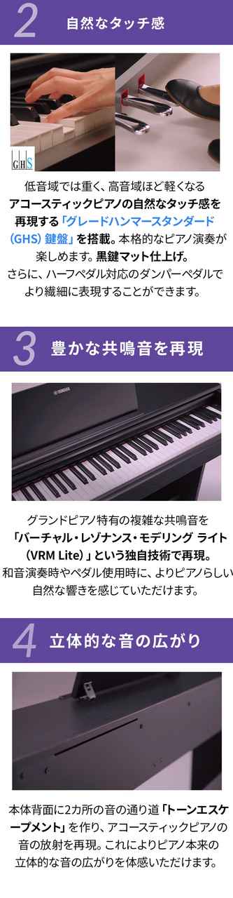 YAMAHA YDP-145WH 電子ピアノ アリウス 88鍵盤 カーペット(大) 配送