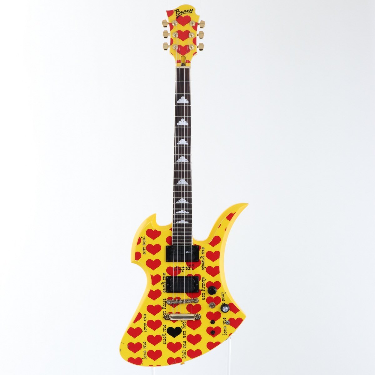 美品　FERNANDES Burny MG-145S イエローハート hide FERNANDES/BURNY MG-145S HY / hide Model Heart Yellow