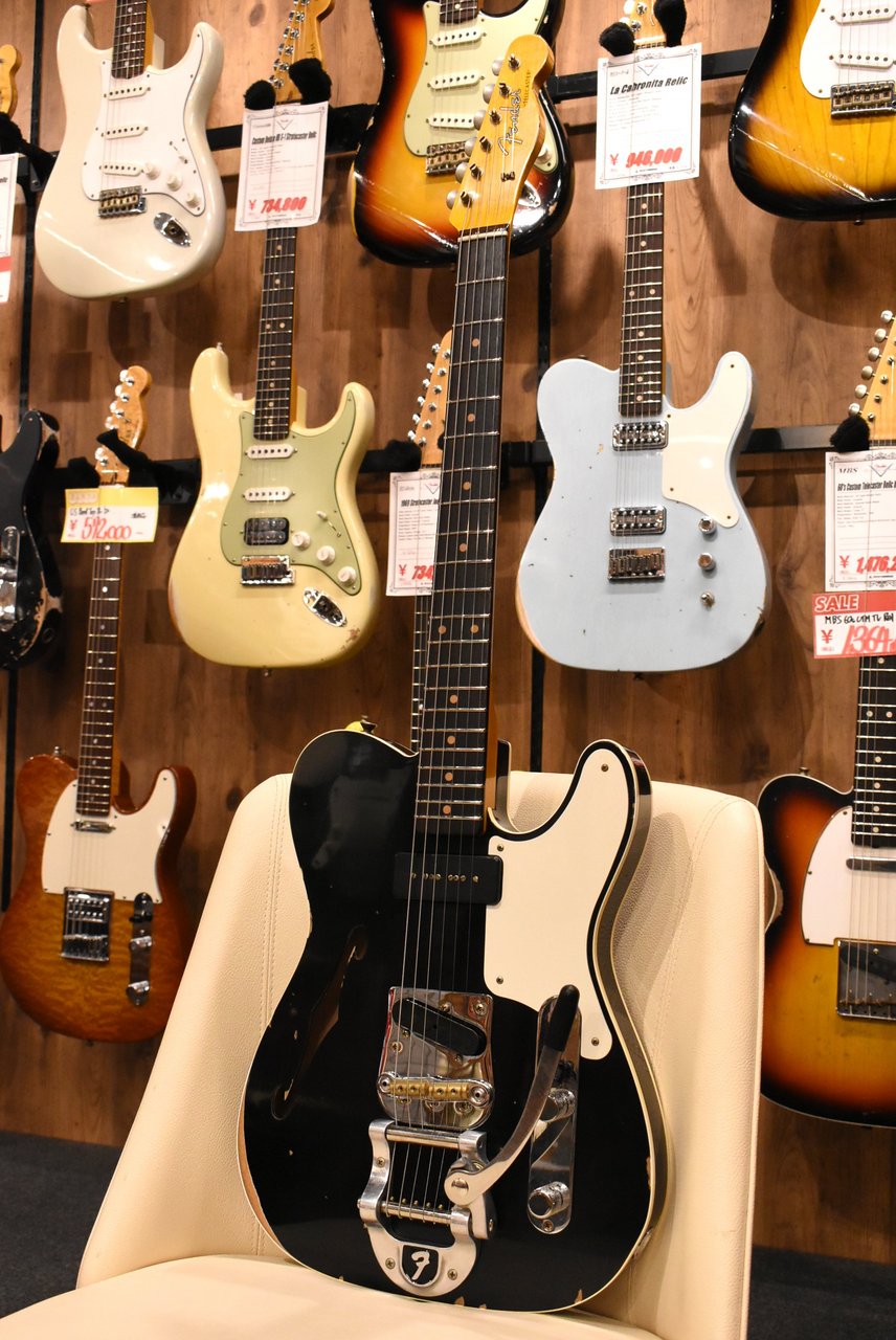 Fender Custom Shop P-90 Telecaster Thinline Relic A.Black CZ589348
