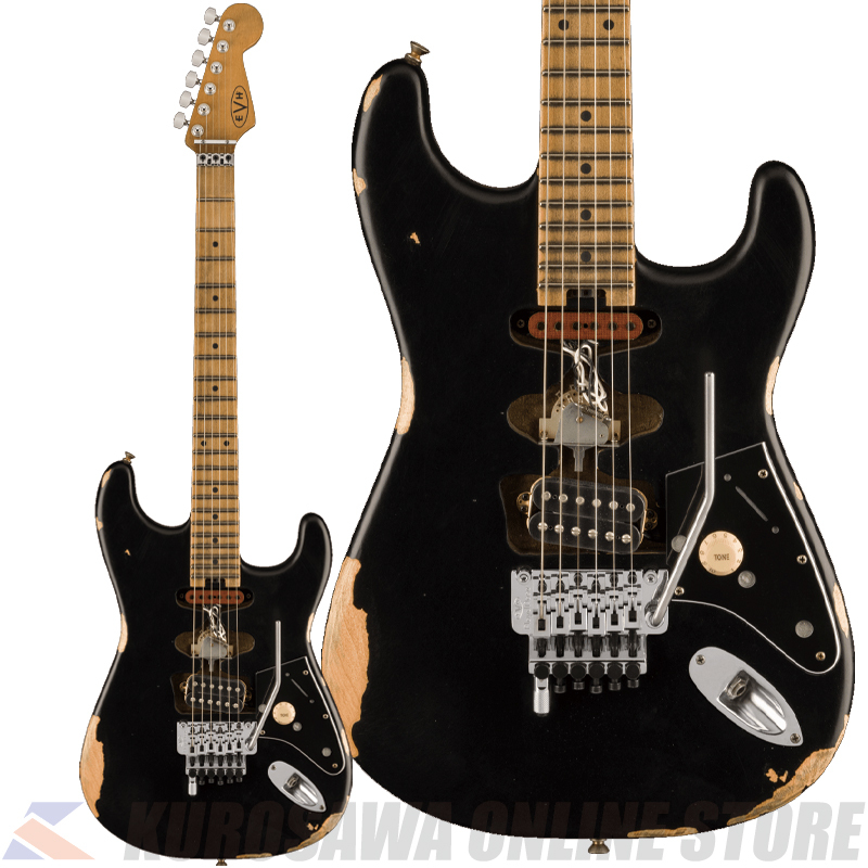 EVH Frankenstein Relic Series, Maple Fingerboard, Black (ご