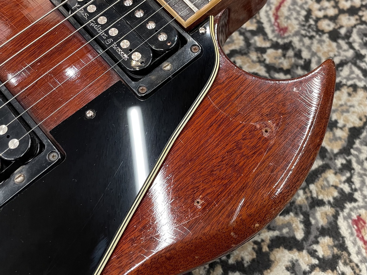 greco70'sダークチェリー色SG ジャパンヴィンテージ ギター