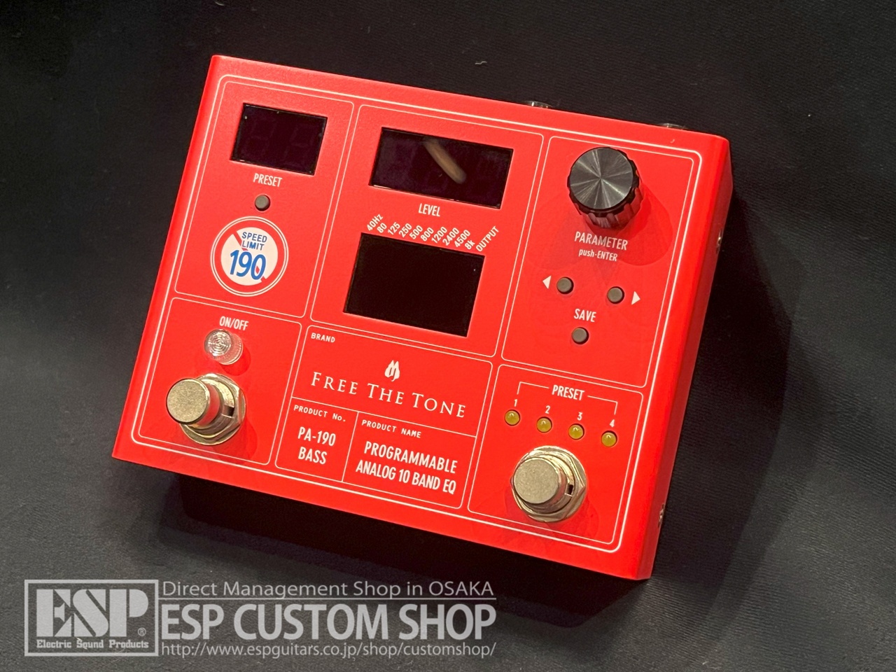 ベース FREE THE TONE PA-10B BASS Free The Tone PA-1QB Programmable Analog 10 Band EQ Pedal