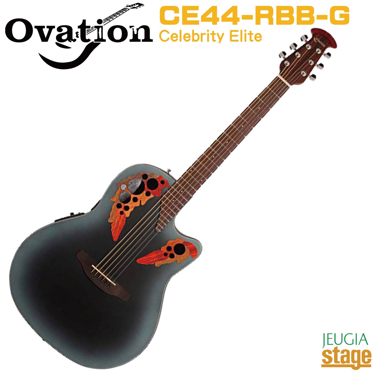 ギター Ovation celebrity elite CE44-RBB-G Ovation Celebrity Elite CE44-RBB Mid-Depth Acoustic-Electric