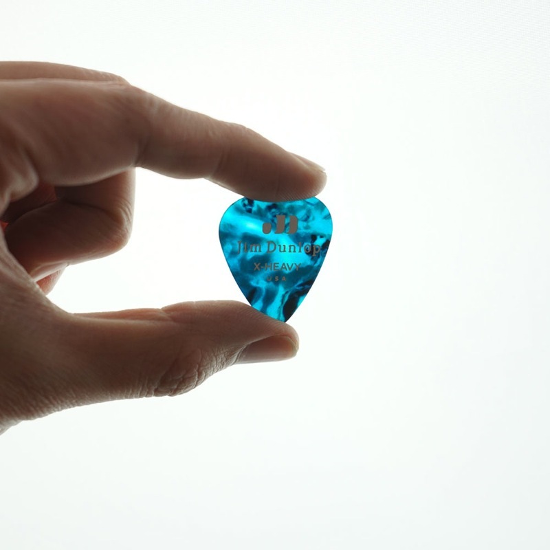 Jim Dunlop 483 Genuine Celluloid Turquoise Pearloid Extra Heavy