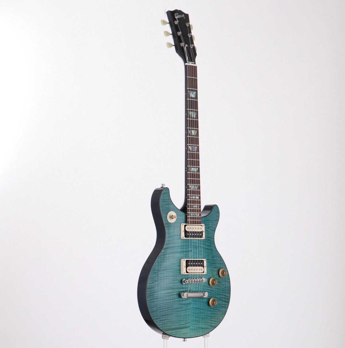 Gibson Custom Shop Tak Matsumoto DC Standard Flame Top Aqua Blue