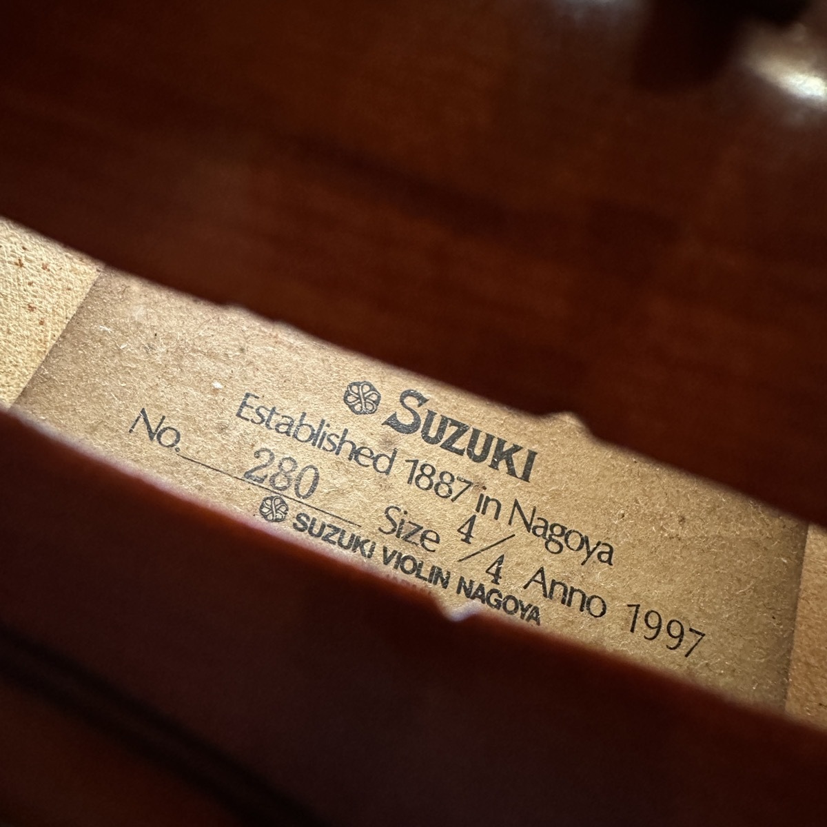 Suzuki No.280 1997年製 4/4 Violin（中古/送料無料）【楽器検索