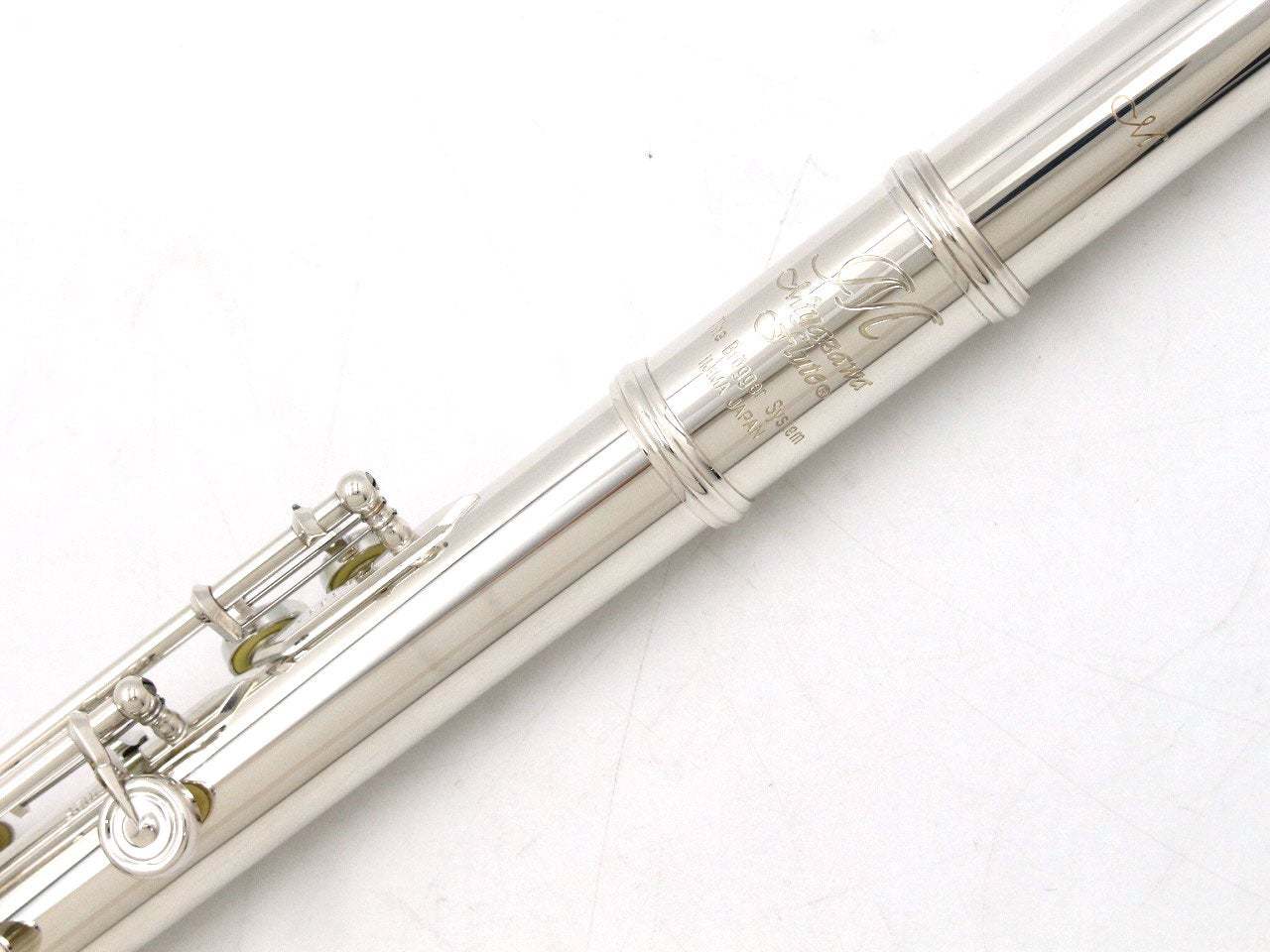 MIYAZAWA フルート リッププレート銀製 ケース、バッグ付き MIYAZAWA フルート BR102E リッププレート・ライザー・接続管銀製