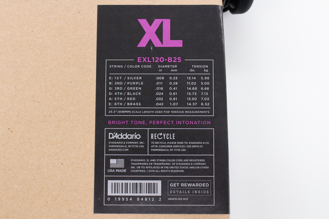 D'Addario EXL120-B25 Bulk Box Super Light 25 pack【横浜店】（新品