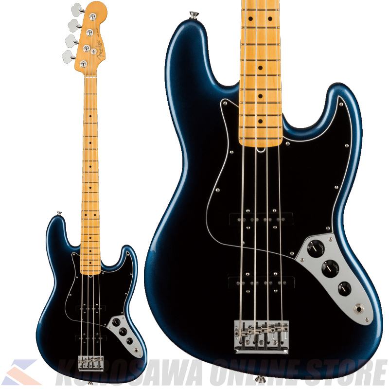 Fender American Professional II Jazz Bass, Maple, Dark Night 