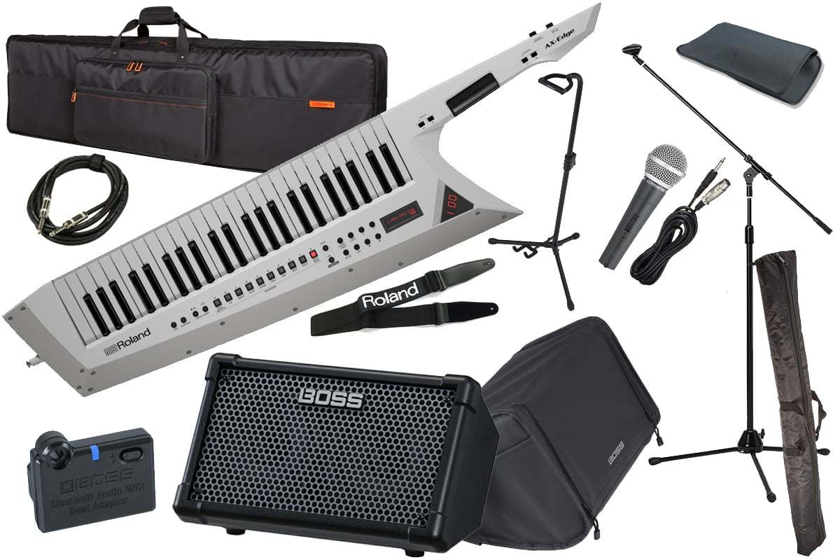 Roland AX-EDGE-W [CUBE Street II Black ライブセット！] 49鍵盤キーター【WEBSHOP】