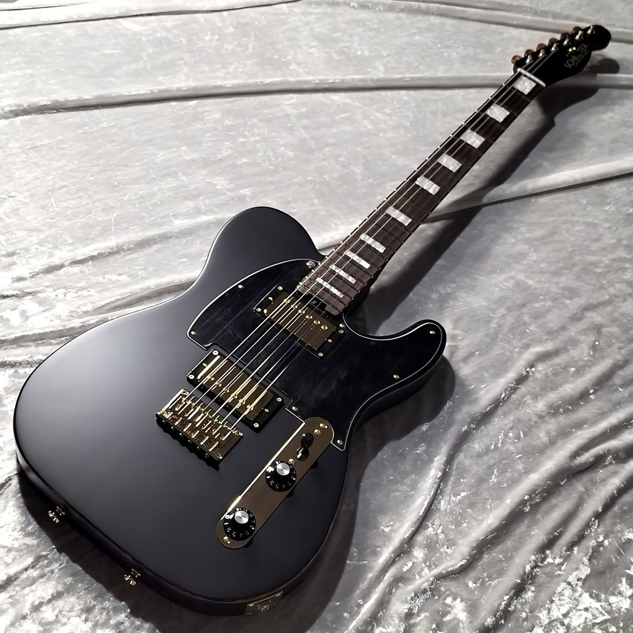SCHECTER L-S-PT-AL-CTM/R SBK サテンブラック テレキャスタータイプ